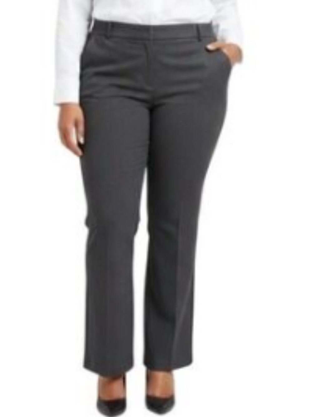 Lane Bryant Women’s Plus Size 28 Regular Dress Pants Trousers Dark Charcoal Gray